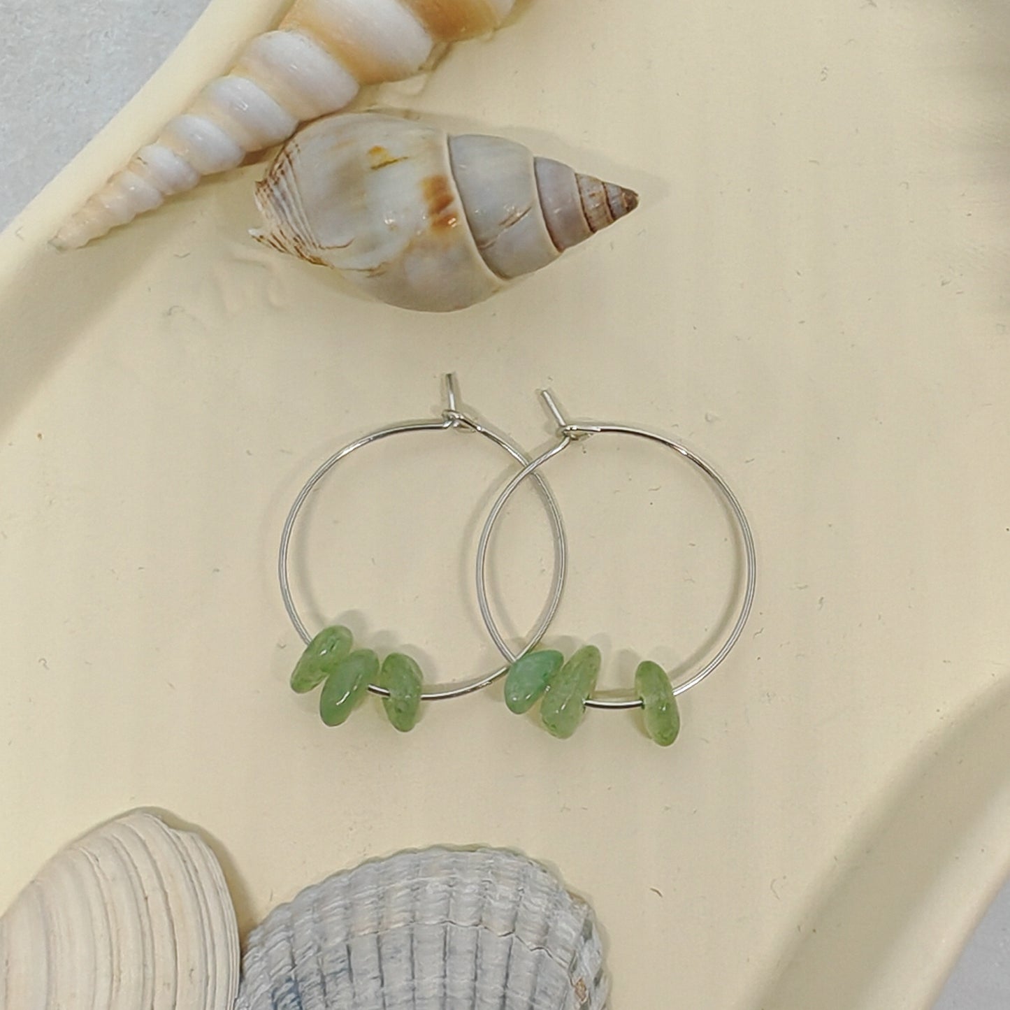 GRACIEUSE - boucles d'oreilles - jade de Chine