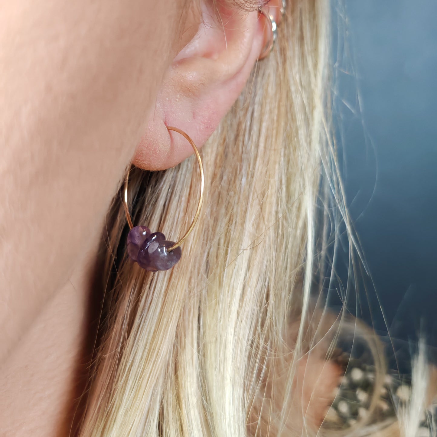 GRACIEUSE - boucles d'oreilles - améthyste