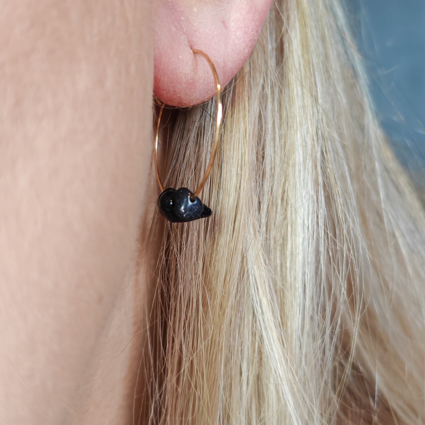 GRACIEUSE - boucles d'oreilles - obsidienne