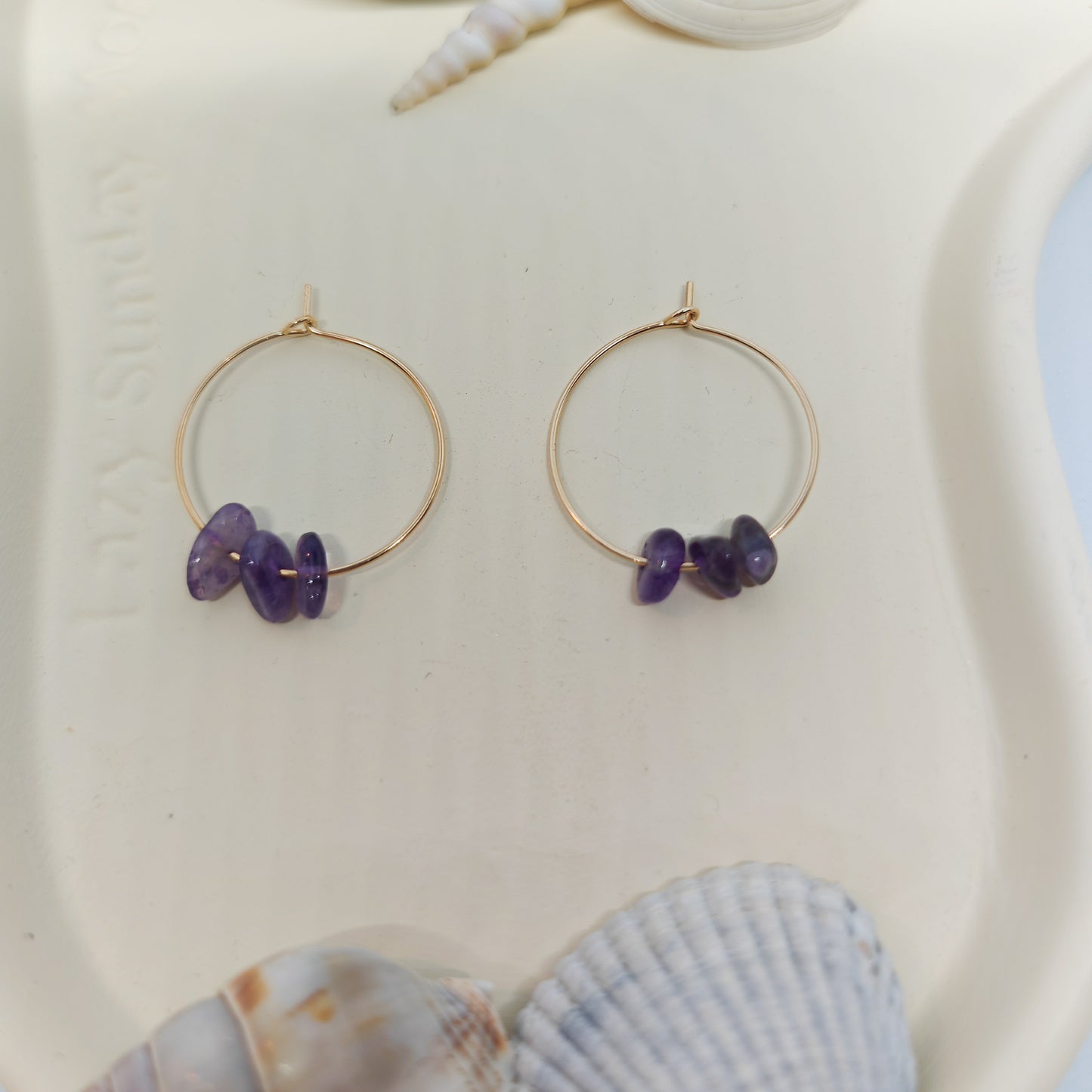 GRACIEUSE - boucles d'oreilles - améthyste