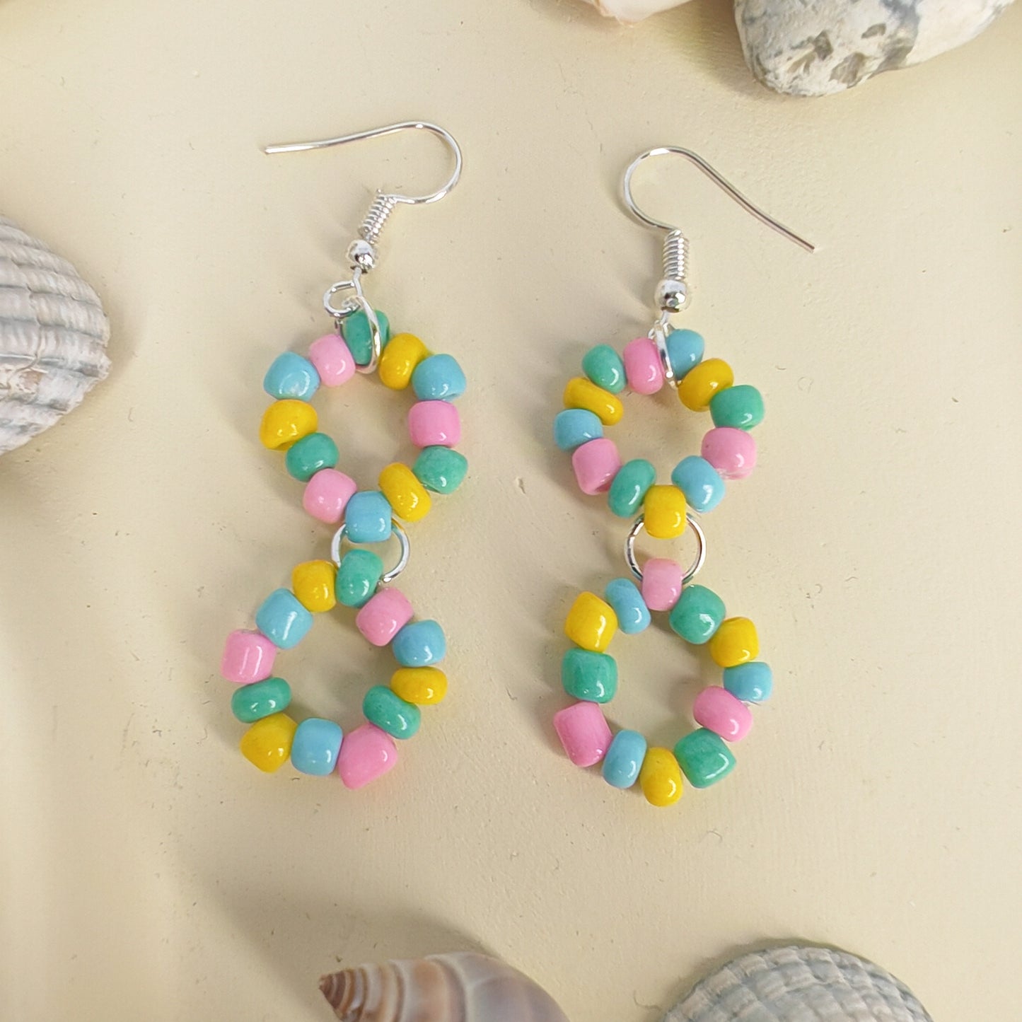 ENSOLEILLÉE - boucles d'oreilles - perles de verres colorées