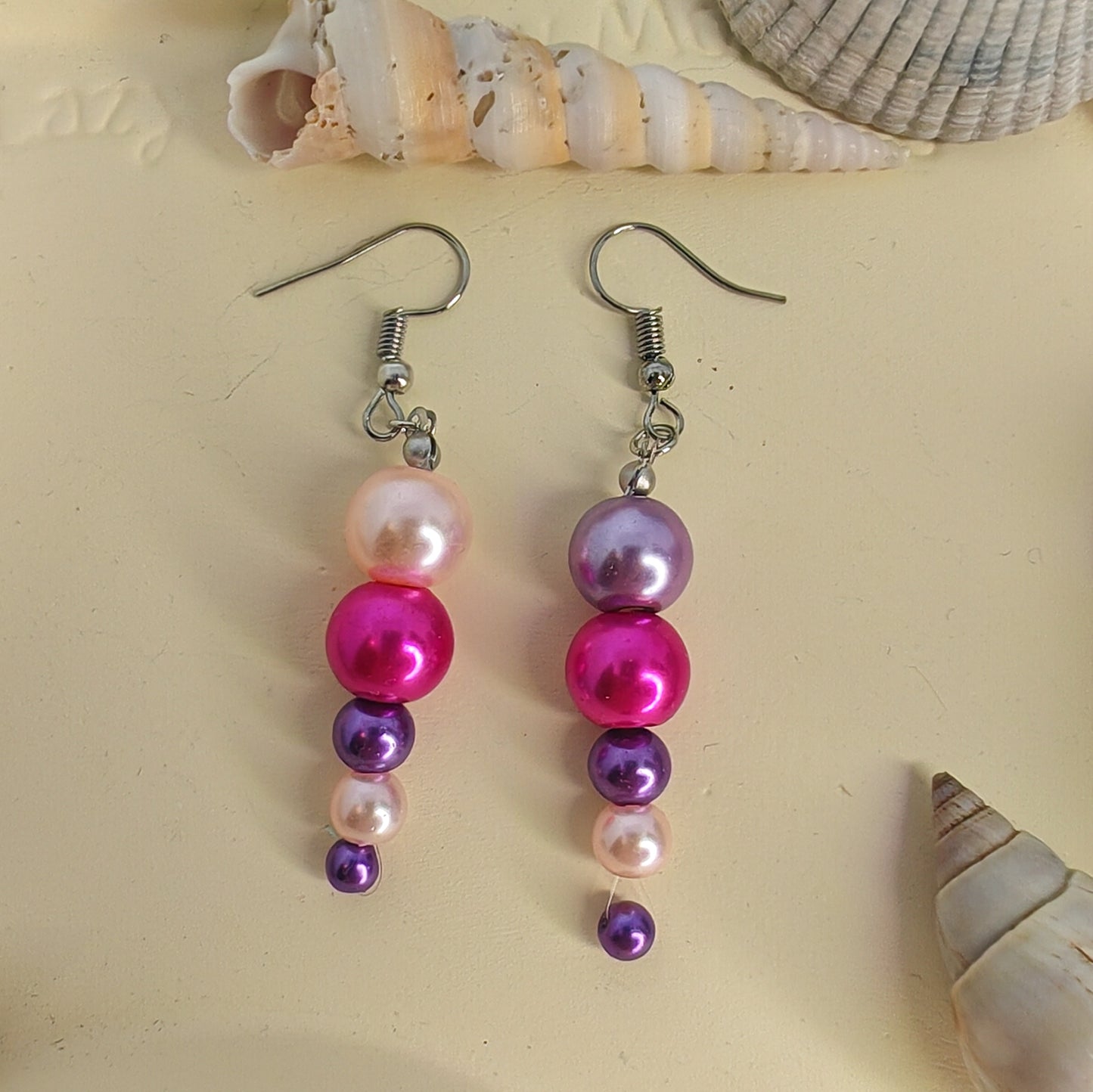 SINCÈRE - boucles d'oreilles - pendantes en perles de verres