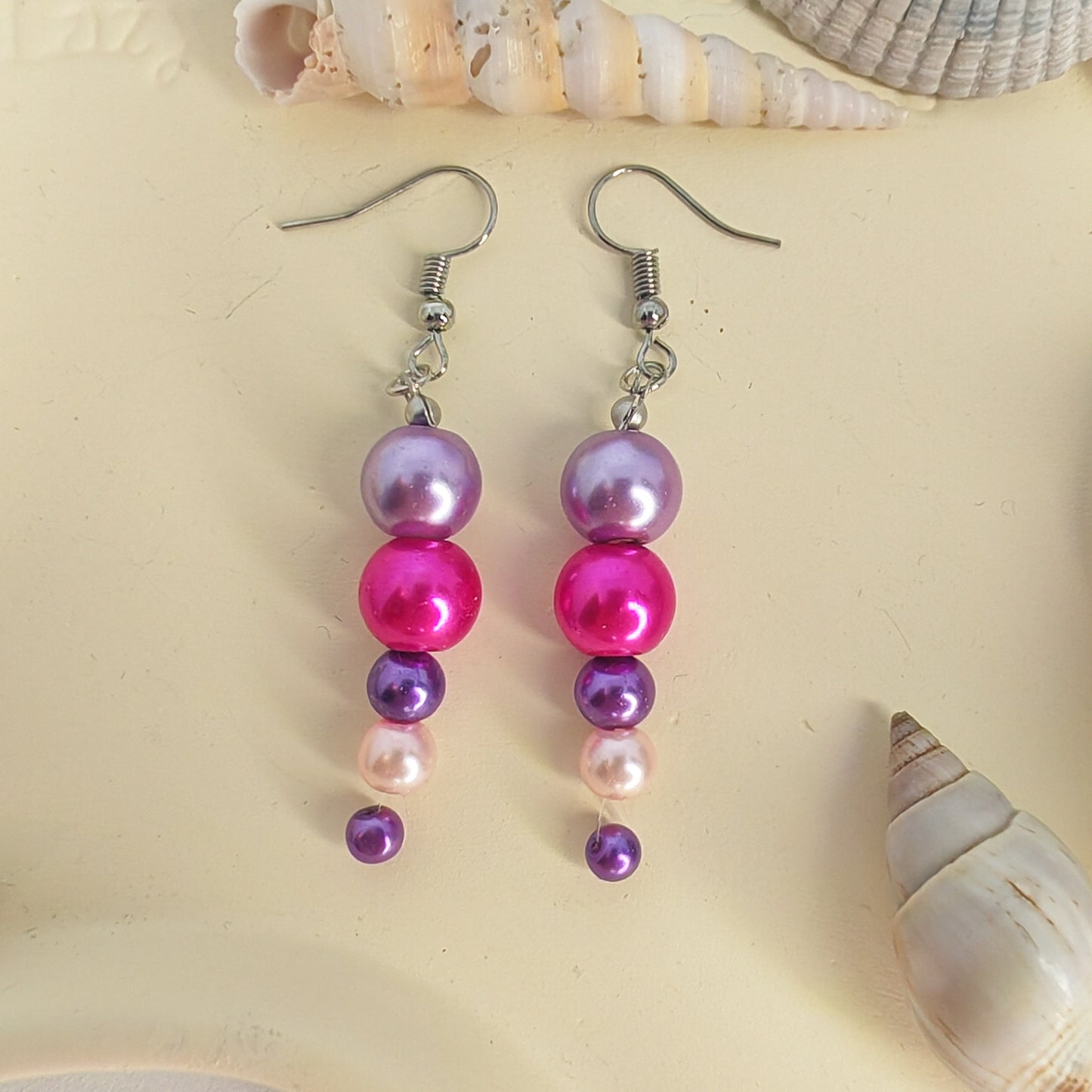 SINCÈRE - boucles d'oreilles - pendantes en perles de verres