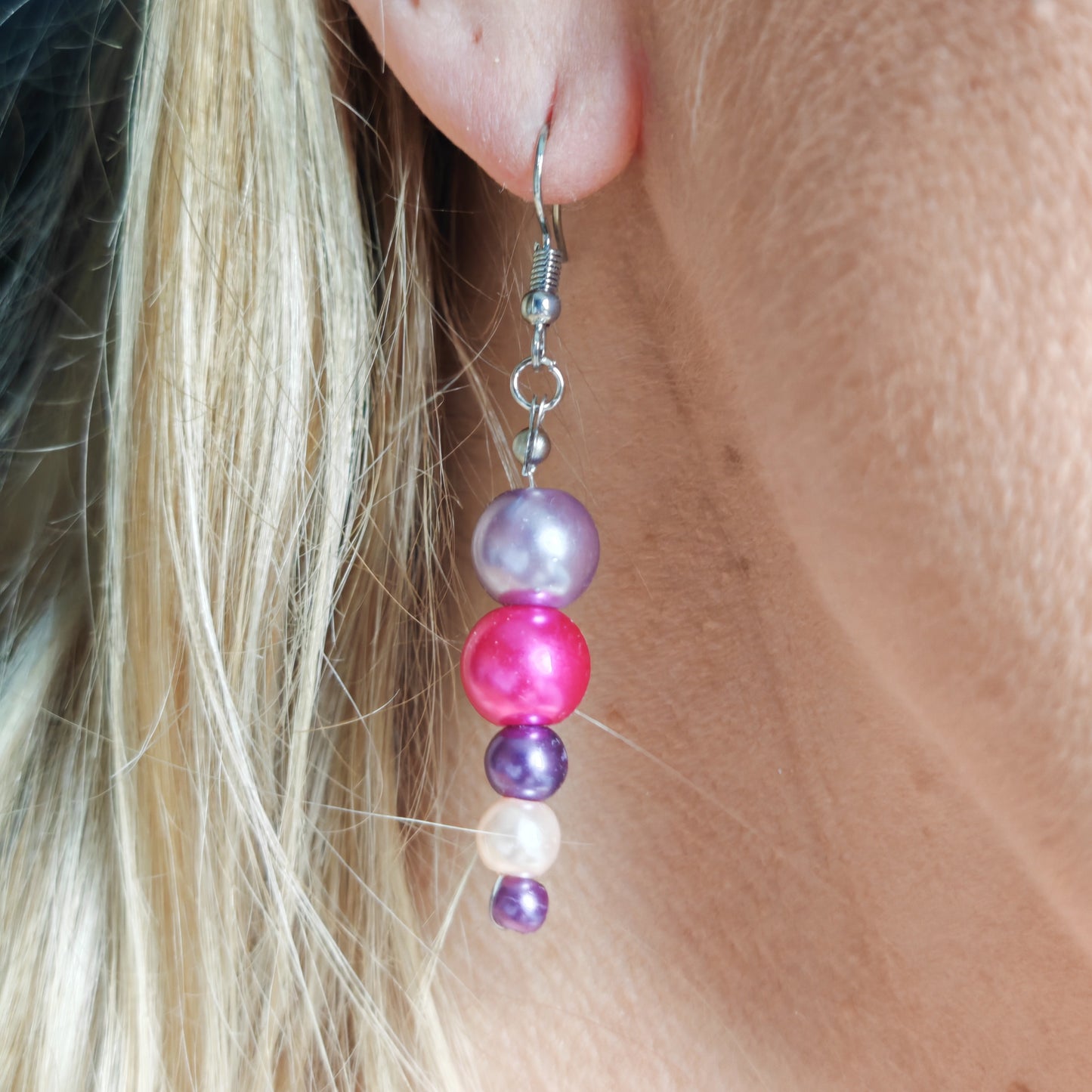 SINCÈRE - boucles d'oreilles - pendantes en perles de verres