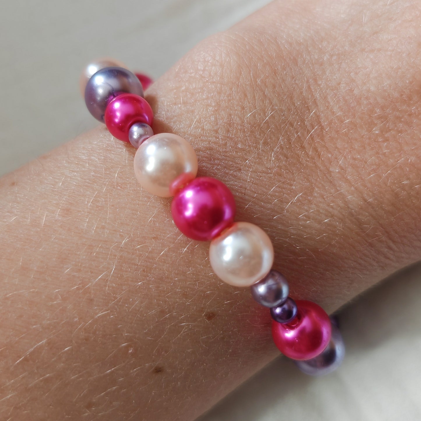 SINCÈRE - bracelet - perles de verres colorées