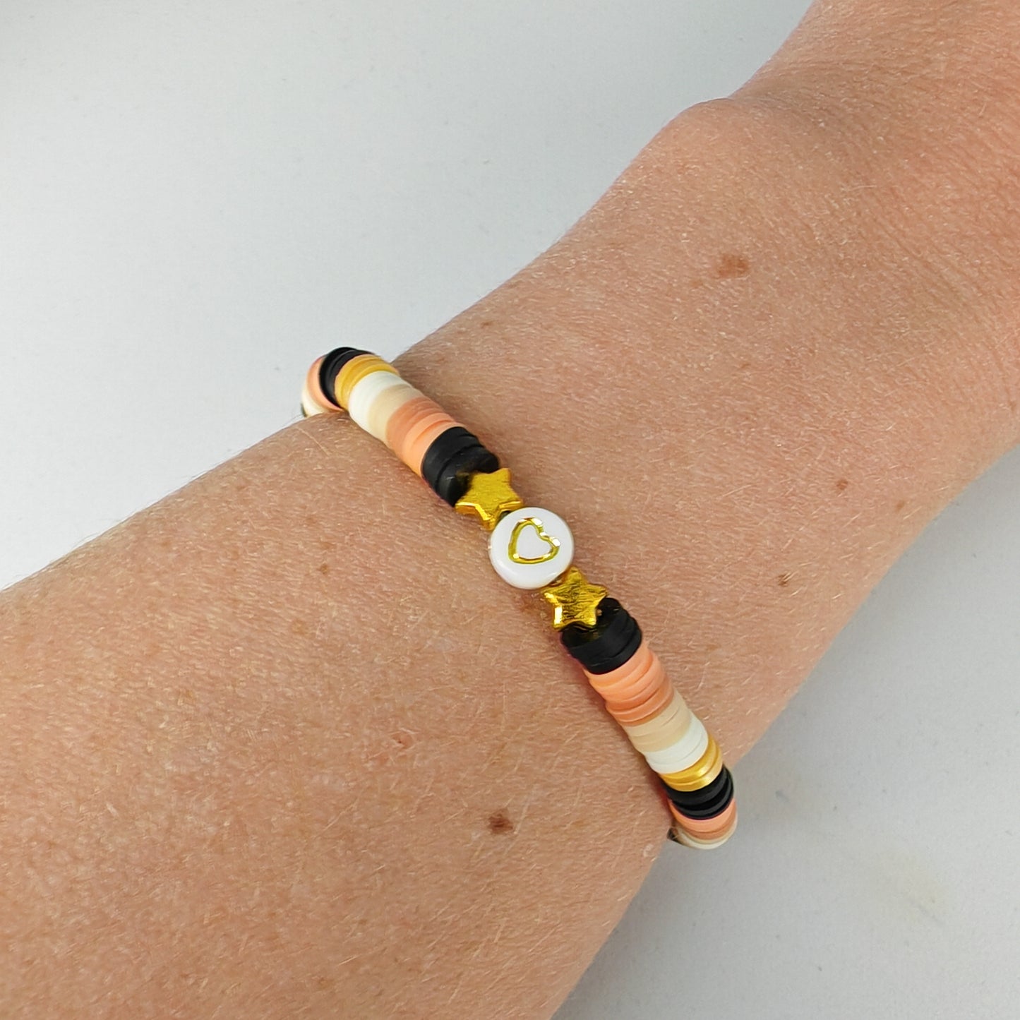 INTRÉPIDE - bracelet réglable - perles heishi