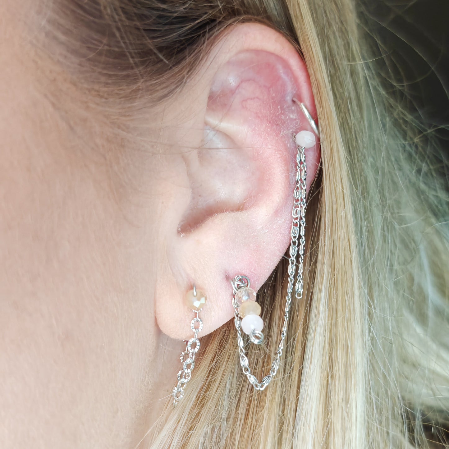 SPIRITUELLE - boucles d'oreilles - pour doubles trous