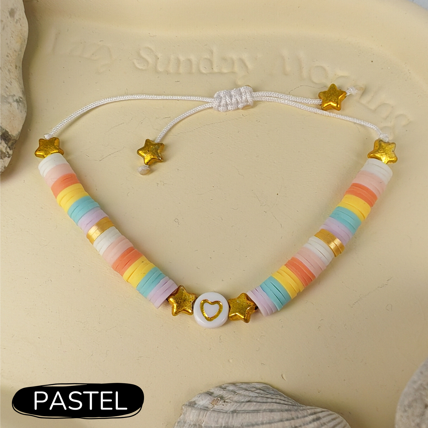 INTRÉPIDE - bracelet réglable - perles heishi
