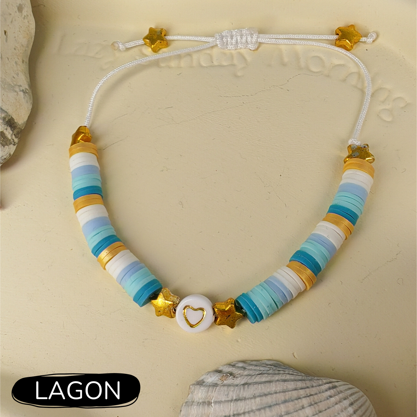 INTRÉPIDE - bracelet réglable - perles heishi