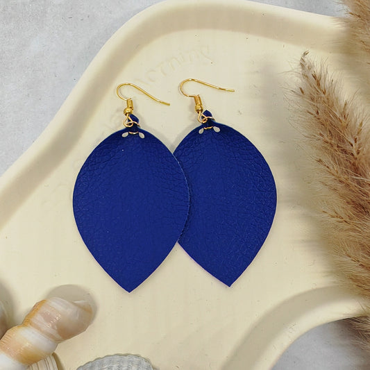 AÉRIENNE - boucles d'oreilles -  grande feuille - PLUSIEURS COLORIS