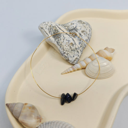 GRACIEUSE - bracelet jonc destroy - obsidienne
