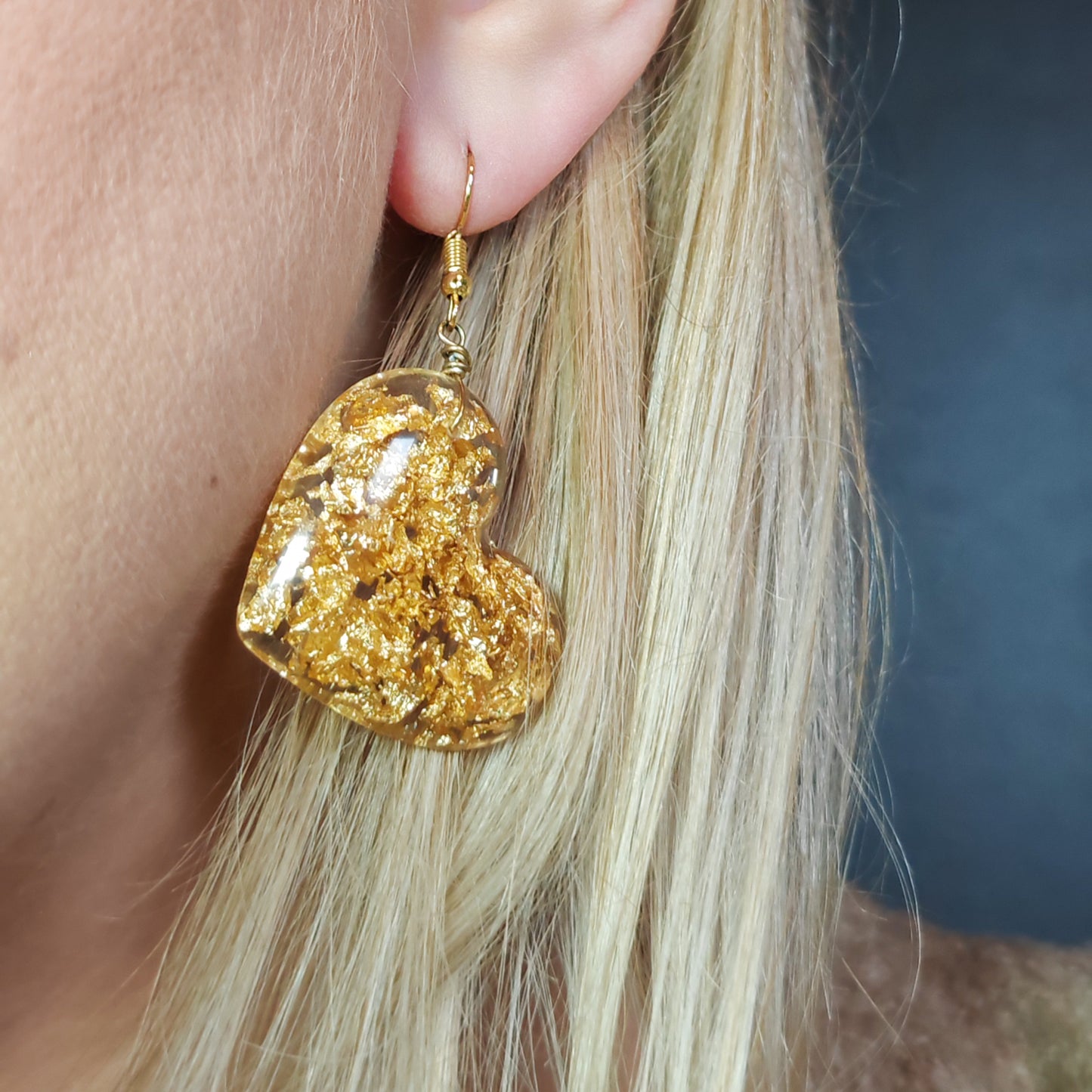 AMOUREUSE - boucles d'oreilles - cœur pendante