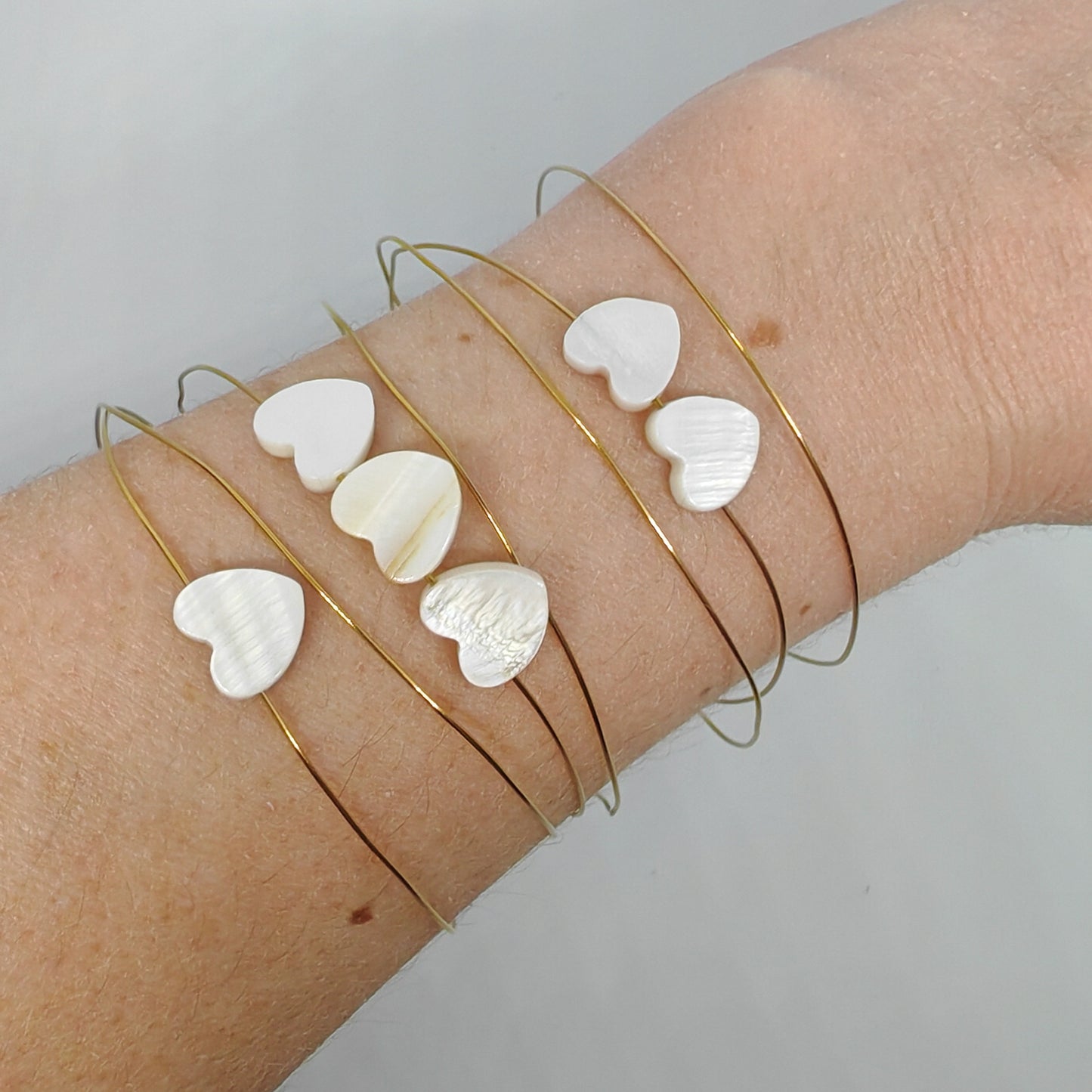 ROMANTIQUE - bracelet jonc destroy - semainier (7 joncs)