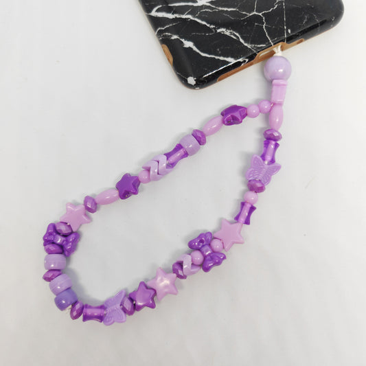 MALICIEUSE - grigri de téléphone (petit) - mauve
