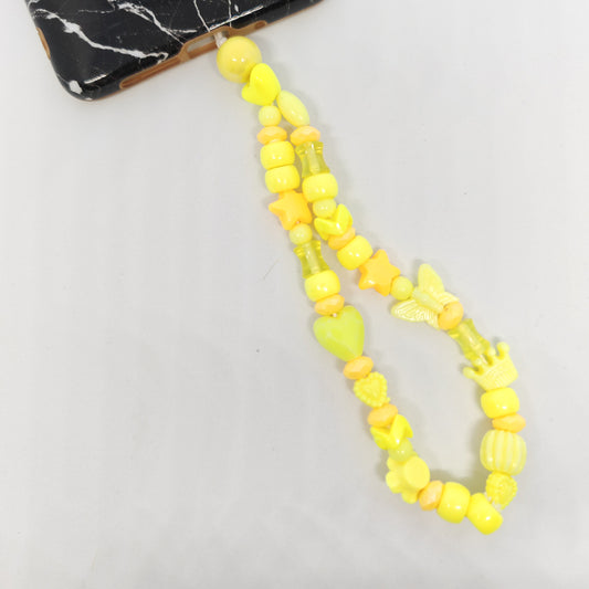 MALICIEUSE - grigri de téléphone (petit) - jaune