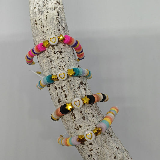 INTRÉPIDE - bracelet réglable - perles heishi