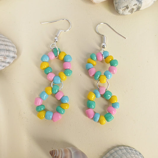 ENSOLEILLÉE - boucles d'oreilles - perles de verres colorées