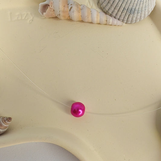SINCÈRE - collier - perle sur fil transparent