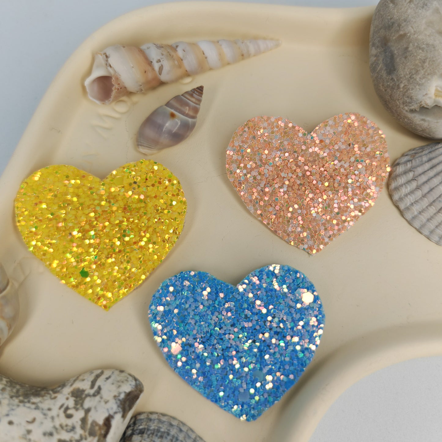 MALIGNE - broche coeur - tissu paillette
