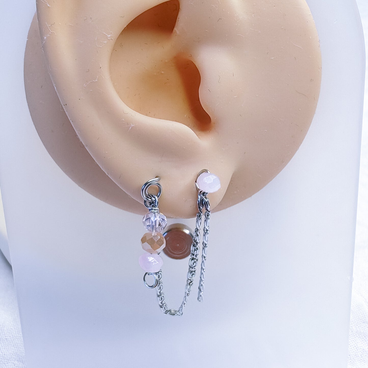 SPIRITUELLE - boucles d'oreilles - pour doubles trous