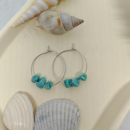 GRACIEUSE - Boucles d'oreilles - turquoise