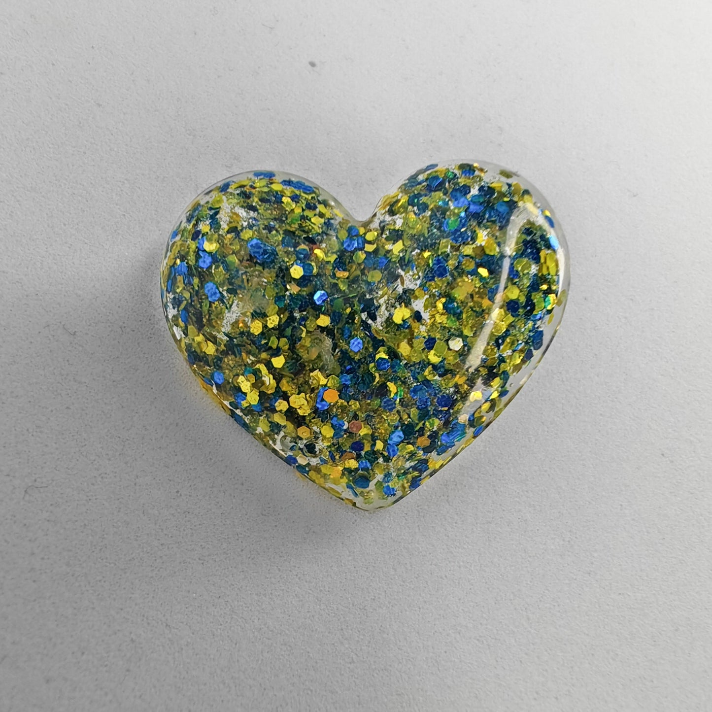 boucles d'oreilles gros coeur paillette