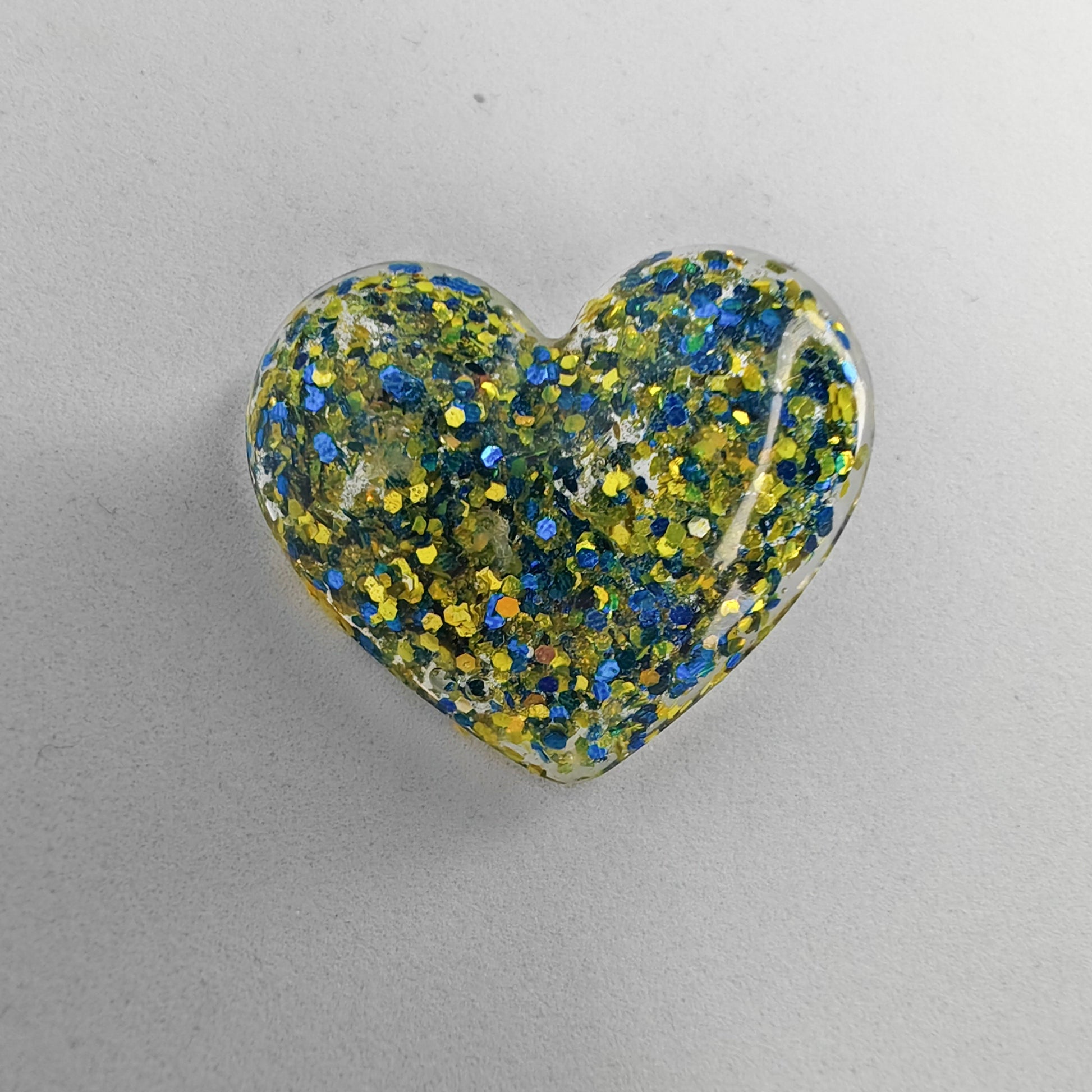 boucles d'oreilles gros coeur paillette