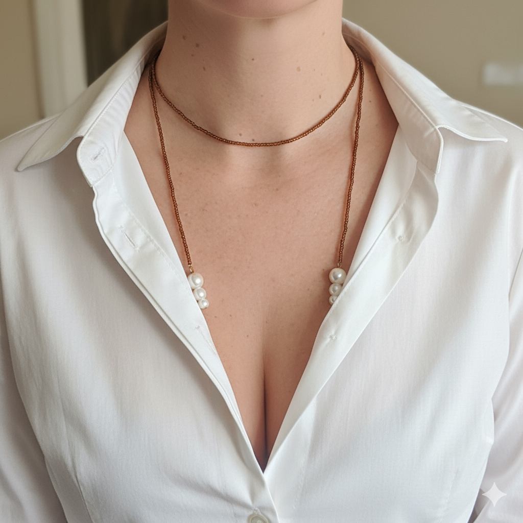 collier multipostions perles